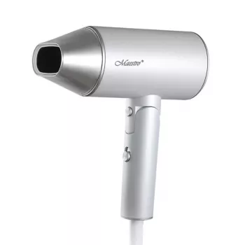 Haartrockner Maestro MR-213 2100W klappbarer Griff, 2 Geschwindigkeiten, Kaltstufe, doppelwandiger Konzentrator, Silber