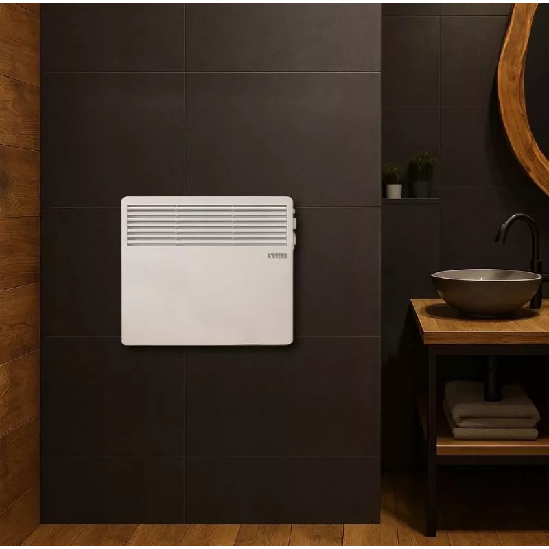 N'OVEEN 1000W elektrischer tragbarer wandmontierter Konvektorheizer mit Thermostat CH3350