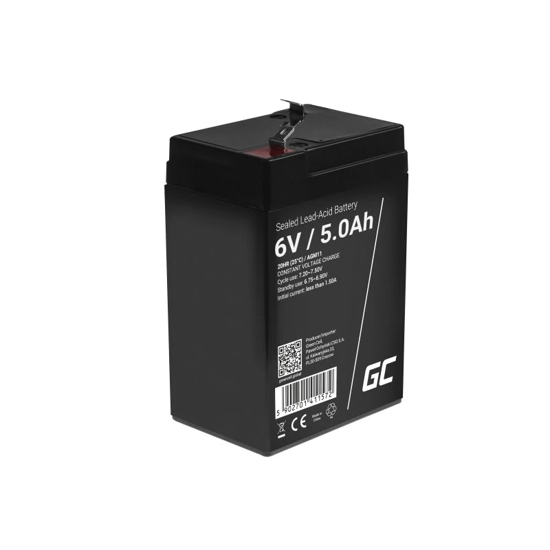 UPS-Akku Grün Cell AGM11 6 V 5 Ah Blei-Vlies (VRLA) Einzelakku, 70×100×47 mm, 780 g
