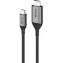 ALOGIC Ultra - Adapterkabel - Mini DisplayPort männlich zu HDMI männlich - 2,0m - Space-grau - 4K Unterstützung, aktiv (ULMDPHD02-SGR)