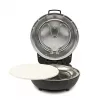 Pizzaofen G3FERRARI Pummarola — elektrischer Tischbackofen, 1200 W, max. Ø 28–31 cm, Steinbackfläche, schwarz/silber