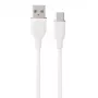 Silikonkabel USB Typ-A - Typ-C (Weiß, 1m)
