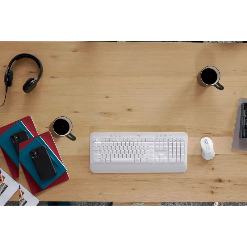 Logitech Signature MK650 for Business - Tastatur-Maus-Set - Kabellos - 2,4 GHz, Bluetooth LE - QWERTZ - Tschechisch - Cremeweiß