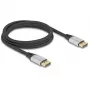 DeLOCK DisplayPort-Kabel 16K 60 Hz 2 m silber Metall