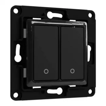 Lichtschalter Shelly Wall Switch 2 Schwarz Bedientasten Kompatibilität Shelly 2.5