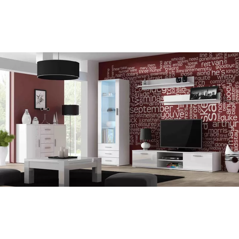 Cama Wohnzimmer-Sideboard UNI weiß weiß/weiß glänzend
