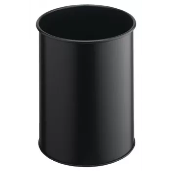 Abfalleimer Rund Polyester Stahl Schwarz Robust 330101