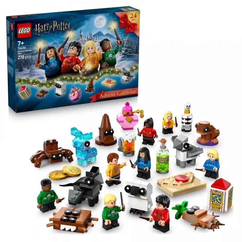 Konstruktionsspielzeug LEGO Harry Potter Adventskalender 2025 Set 76456 – 278 Teile, 8 Minifiguren, Alter 7+
