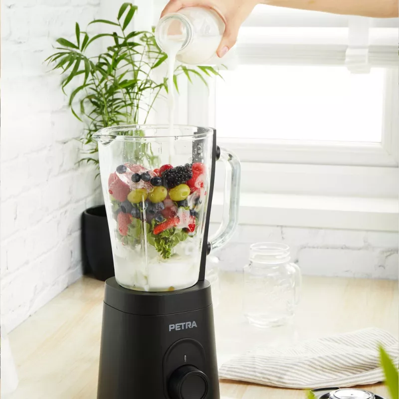 Glas-Mixbehälter Petra PT5531MBLKVDE Schwarz