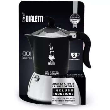 Induktionskaffeemaschine BIALETTI FIAMMETTA 2 Tassen, Schwarz