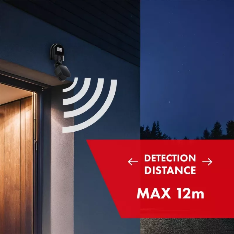 Bewegungs- und Dämmerungssensor MACLEAN MCE25 B — Bewegungsmelder mit Lichtsensor, Wand-/Deckenmontage