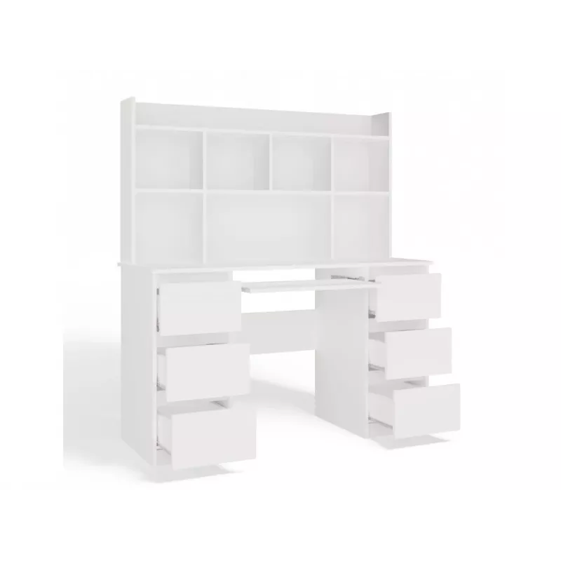 KUBA Schreibtisch Set + Extension Piece, weiß