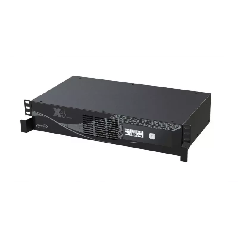 Rackmount USV Infosec X4 2000 RM Plus 2 kVA / 1200 W, 10 Steckdosen Typ F, LCD, Line-Interactive