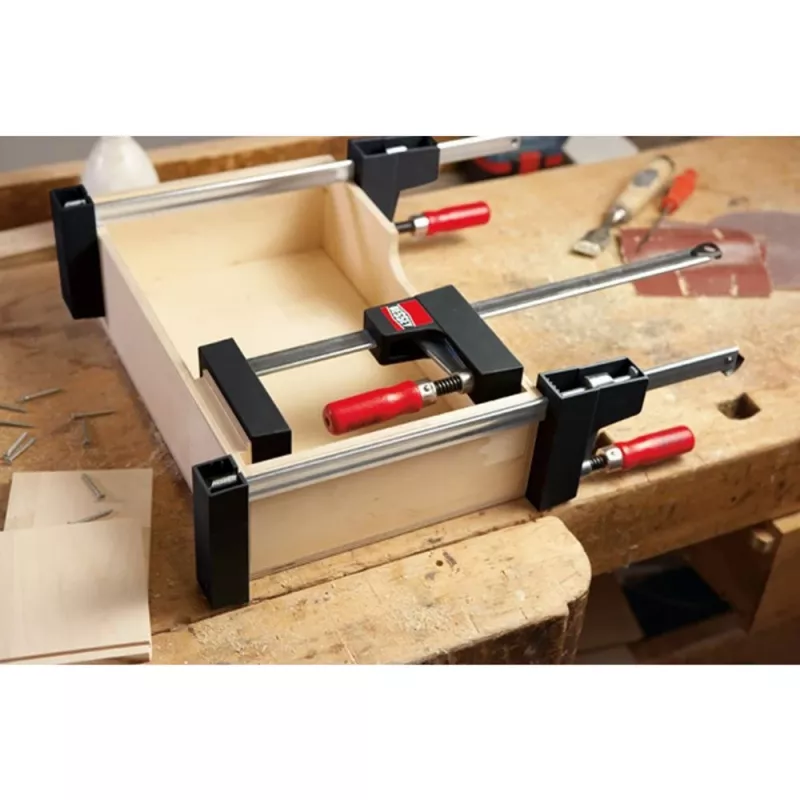 Bessey UniKlamp UK100 Zwinge, 1000 mm Länge, 80 mm Ausladung, schwarz/rot