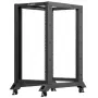 Lanberg Open Rack 22U Schwarz (22HE, 19-Zoll-Rack), Serverrack, Schwarz