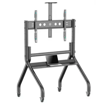 Boden-TV-Ständer ONKRON TS2080-B für 60–120 Zoll Fernseher, mobil, schwarz