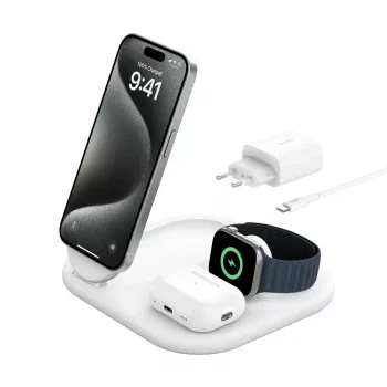 Kabelloses Ladegerät Belkin BoostCharge WIZ029VFWH Schnellladung USB Typ-C Innenbereich