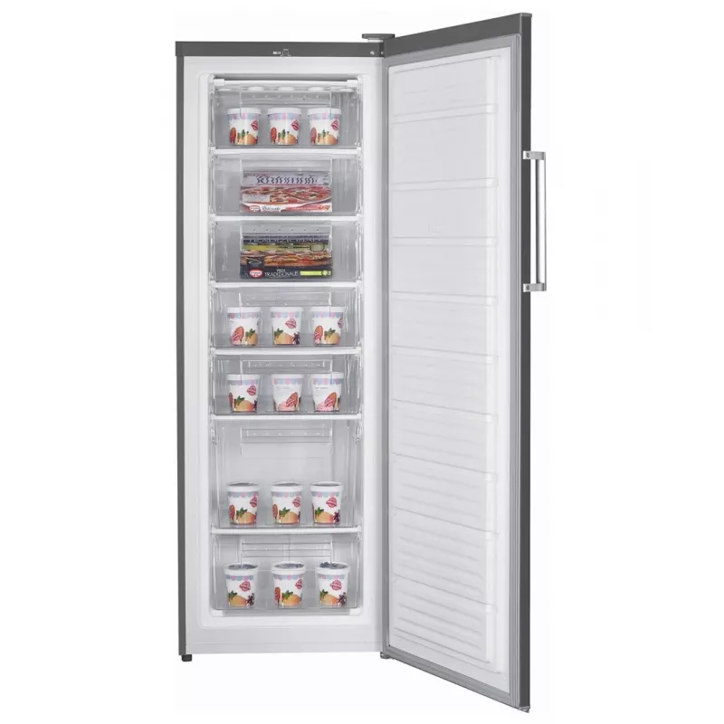 Gefrierschrank mit Schubladen MPM MPM-245-ZS-17, 242 L, Edelstahl, freistehend, 7 Schubladen, wechselbarer Türanschlag
