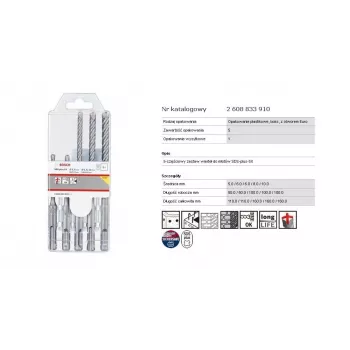 Hammerbohrer-Satz Bosch PRO SDS plus-5X, 5-teilig (SDS-plus)