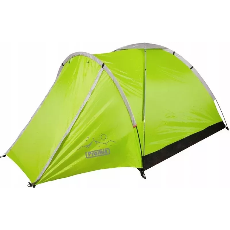 Zelt PROMIS NT80 — 3-Personen-Campingzelt mit Vorzelt und Moskitonetz, Grundfläche 2x2 m