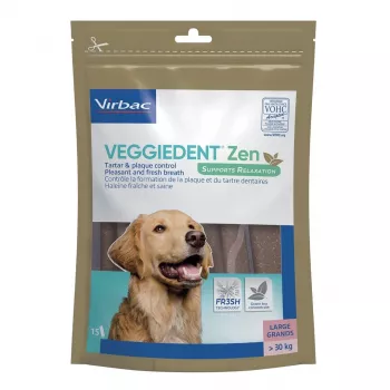 VIRBAC Veggiedent ZEN L Kausnack zur Zahnpflege für Hunde, große Größe