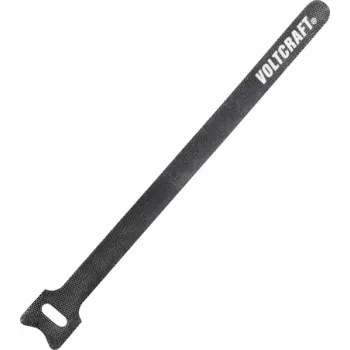 VOLTCRAFT Klett-Kabelbinder 420 mm (L x B) 420 mm x 12 mm Dunkelgrau 5 Stück (VC-10547730)