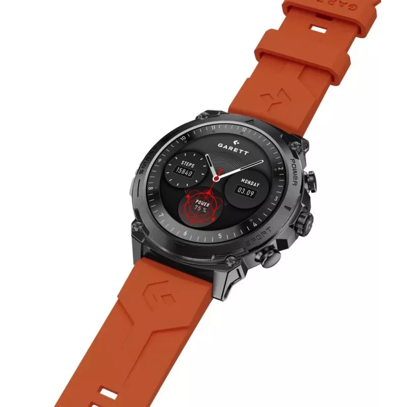 Smartwatch Garett Atom Schwarz Steel