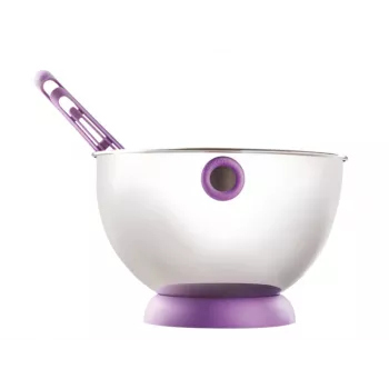 Rührschüssel- und Schneebesen-Set ViceVersa Kogel Mogel Violett – Arbeitsplattenschüssel mit passendem Schneebesen, Modell 16242