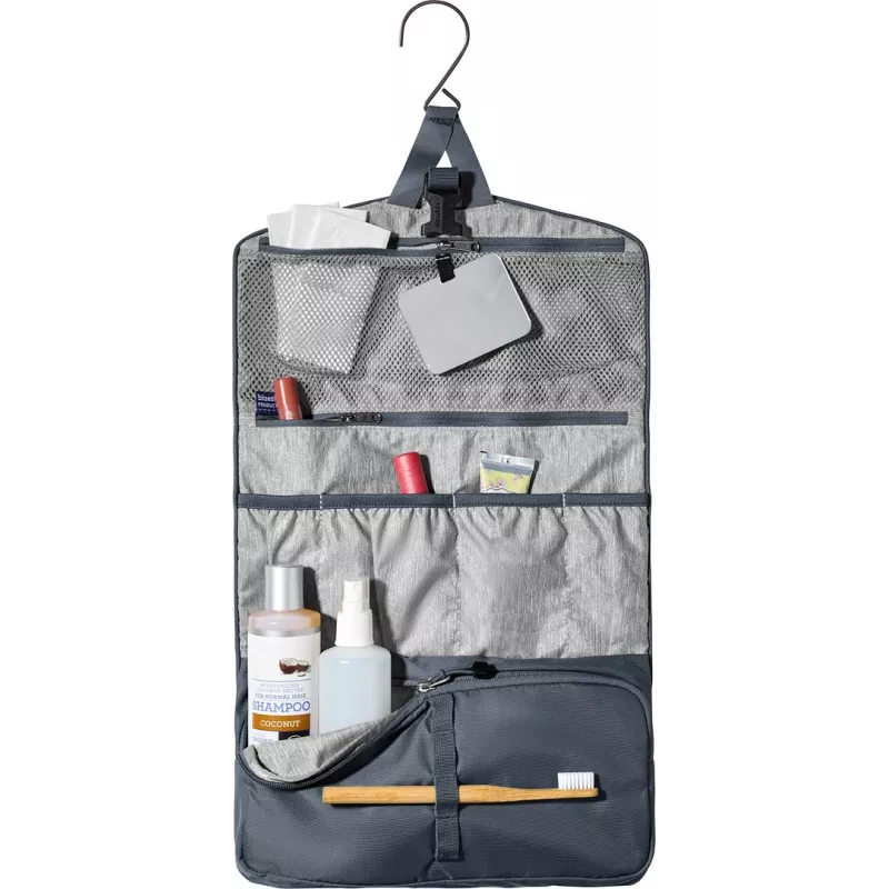 Kulturbeutel Deuter Wash Bag II — faltbarer Reise-Kulturbeutel, schwarz