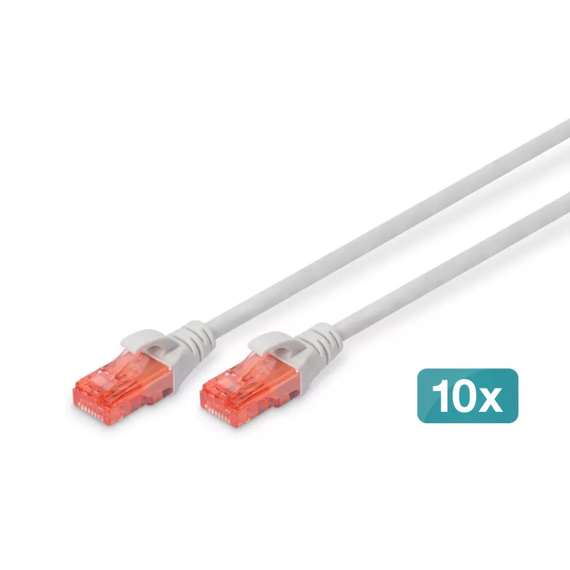 Patch Cord Digitus CAT 6 U/UTP LSZH 0,5m 10 Stück