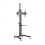 Boden-TV-Ständer Gembird TVS-70T-02 für 37 Zoll–70 Zoll Bildschirme, max. 70 kg, VESA 200x200–600x400, neigbar ±5°/−12°, höhenverstellbar, Rollen, Kabelmanagement