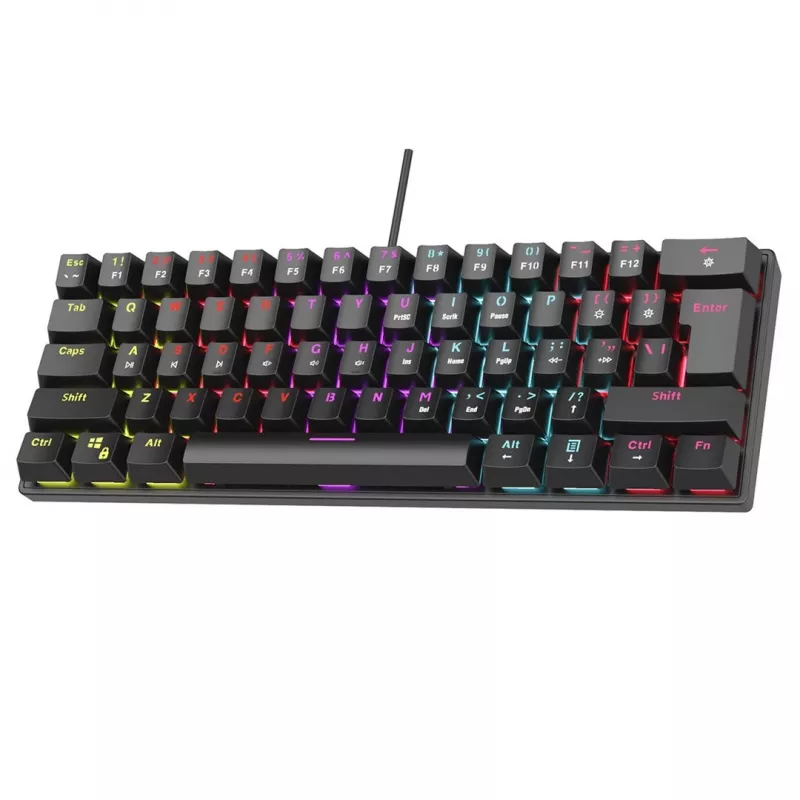 Mechanische Tastatur RAMPAGE PLOWER K60 mit Blue-Switches und RGB-Hintergrundbeleuchtung