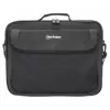 Manhattan Cambridge Laptoptasche 15,6 Zoll, Clamshell-Design, Schwarz, NIEDRIGER PREIS, Zubehörfach, Dokumentenfach hinten, Schultergurt (abnehmbar), Äquivalent zu Targus TAR300, Notebooktasche, Drei Jahre Garantie