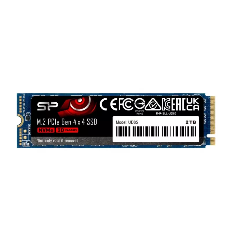 M.2 SSD Silicon Power 250 GB PCIe 4.0 NVMe UD85 — 2280, Lesen 3300 MB/s, Schreiben 1300 MB/s