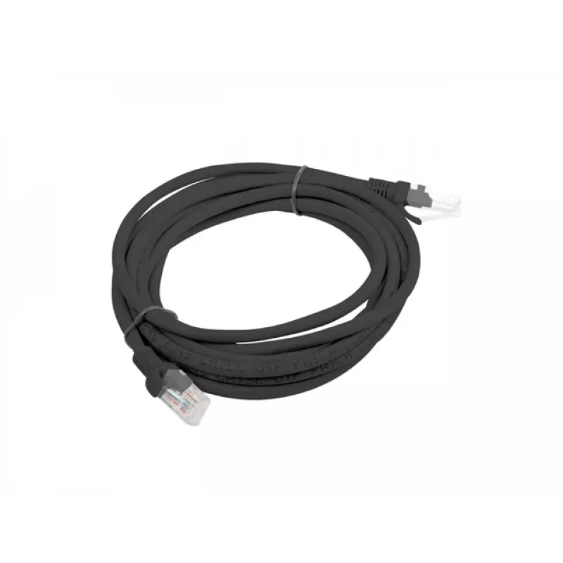 Patchkabel UTP Lanberg PCU6-10CC-0300-BK (RJ45 - RJ45, 3m, UTP, Kat. 6, Farbe Schwarz) (PCU6-10CC-0300-BK)