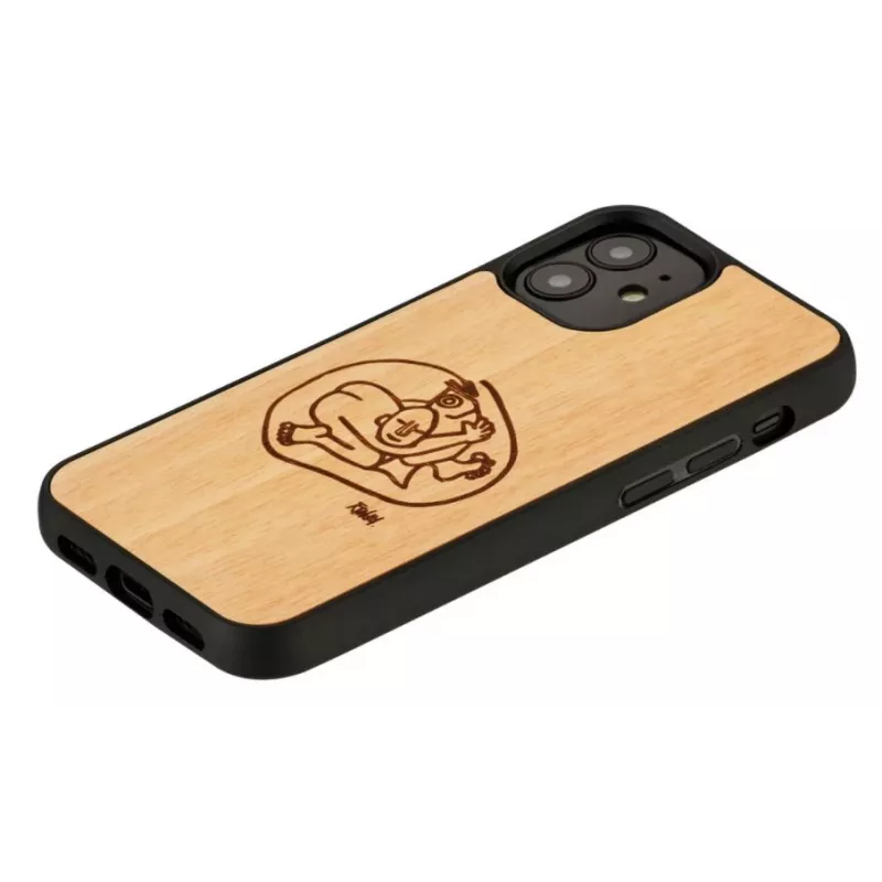 Schutzhülle Man and Wood für iPhone 12 mini — kindgerechtes Fischdesign