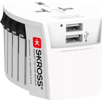 SKROSS MUV USB Weltadapter Netzteil 2x USB