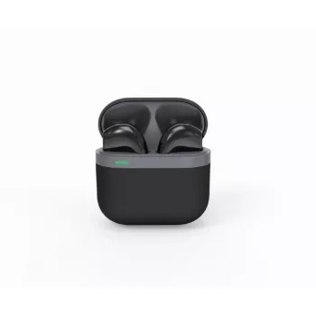 Bluetooth-Headset GEMBIRD TWS-02-BK, In-Ear TWS, Schwarz/Grau, bis zu 5 Std. Wiedergabe, eingebautes Mikrofon, Ladecase