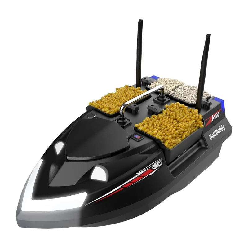 Köderboot Flytec V802 mit 12000-mAh-Akku, Schwarz