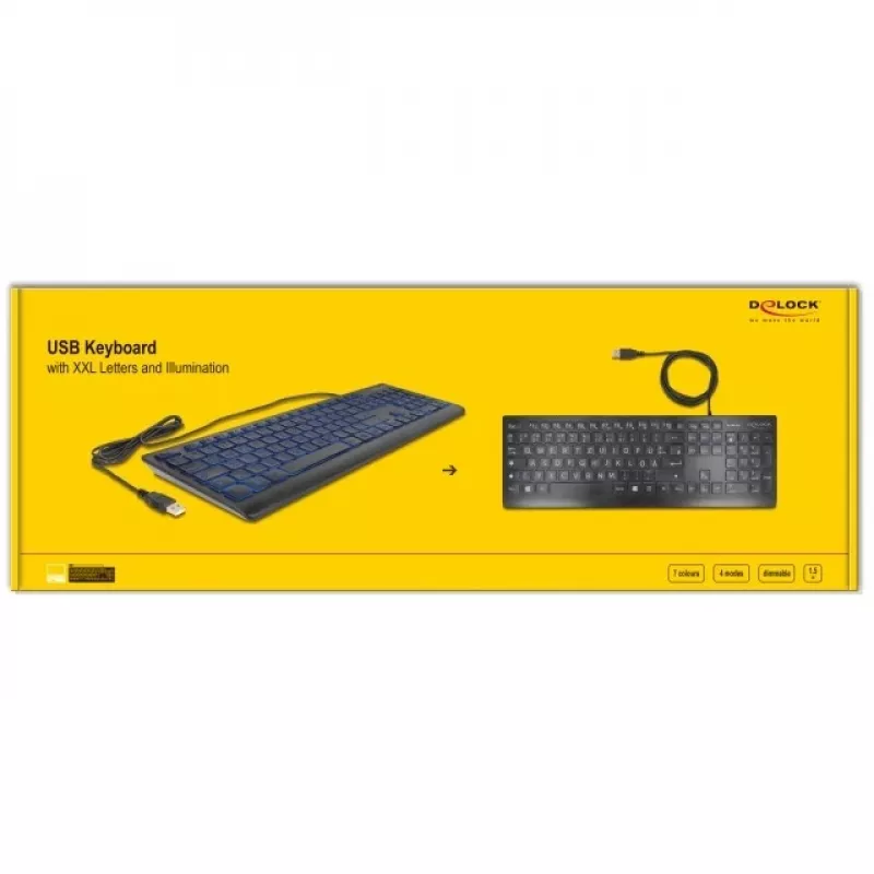 DeLOCK 12170 Tastatur Universal USB QWERTZ Deutsch Schwarz Mechanisch RGB