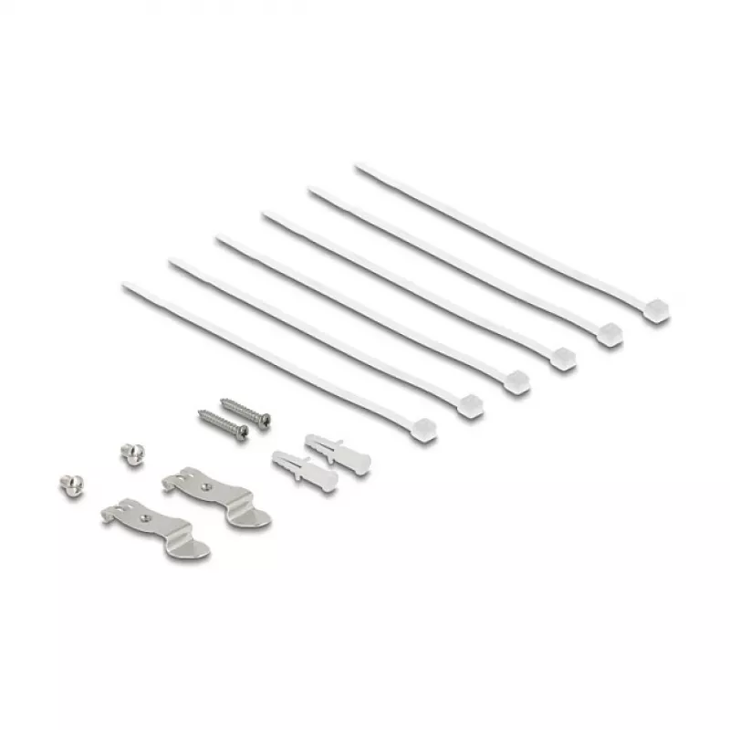 Patchpanel DELOCK Mini Desktop RJ45 6-Port Cat.6A geschirmt, Metall, schwarz, 80×22×125 mm
