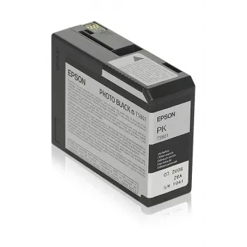Epson T5801 (T580100) Tintenpatrone Foto Schwarz, 80 ml