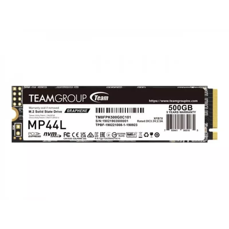 SSD-Laufwerk Team Group 500 GB M.2 PCI Express 4.0 NVMe TM8FPK500G0C101