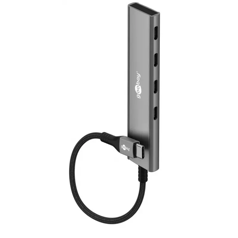 Goobay Slim 4-Port USB-Hub USB-C auf 5 Gbit/s - -Plug> 4x -Socket (76564)