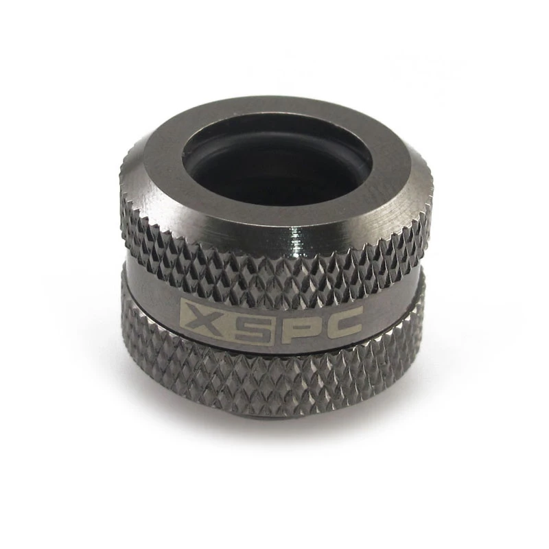 XSPC Connector G1/4 zu 14mm Hardtube, schwarz chrom - 8 Stück