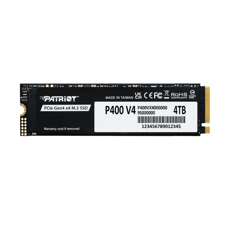 Solid State Drive PATRIOT P400 V4 4 TB M.2 NVMe (4000 GB, M.2, Schwarz)