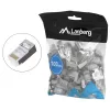 LANBERG RJ-45-Steckverbinder PLS-5000EZ, Cat5e, F/UTP (FTP), Grau, 100 Stück