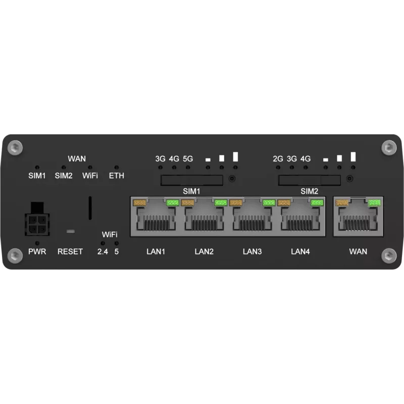 Router TELTONIKA RUTM56 dual modem, 802.11ac Wi‑Fi, Gigabit LAN x4, Mesh-Unterstützung, MU‑MIMO (kein mobiles Breitband)
