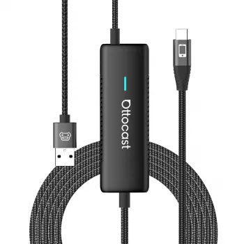Kabelloser Auto-Adapter Ottocast CA450 — MirrorCast kabelloser Display-Adapter für Smartphone-Bildschirmspiegelung im Auto