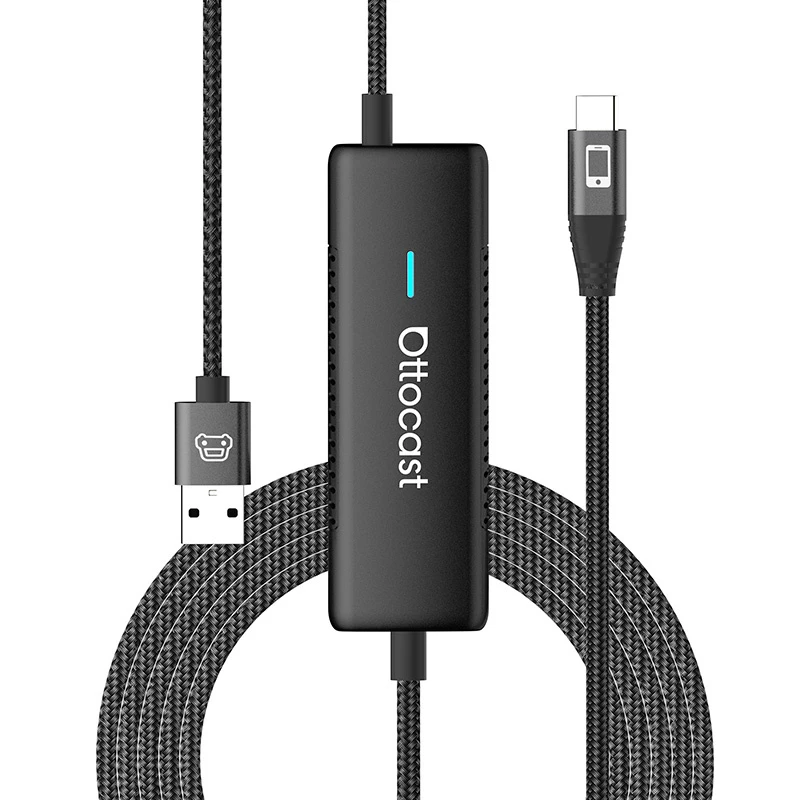 Kabelloser Auto-Adapter Ottocast CA450 — MirrorCast kabelloser Display-Adapter für Smartphone-Bildschirmspiegelung im Auto